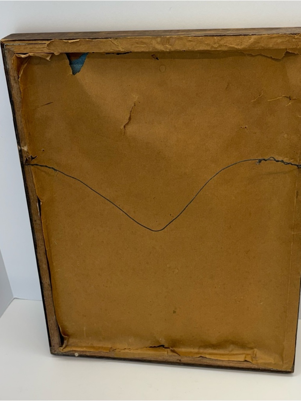 Vtg Framed Needlepoint Picture Crewel Of Dutch Grist Mill Ducks Flowers Cottage - Picture 7 of 9